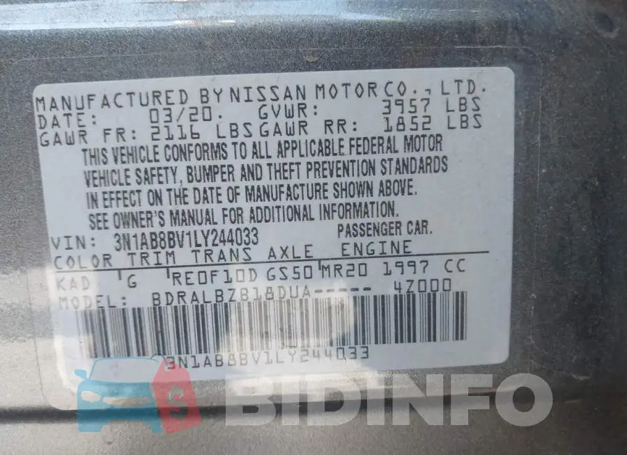 3N1AB8BV1LY244033 Photo# 9