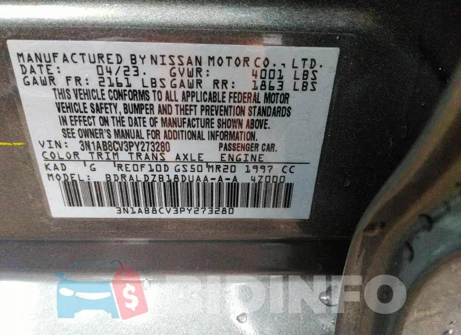 3N1AB8CV3PY273280 Photo# 9