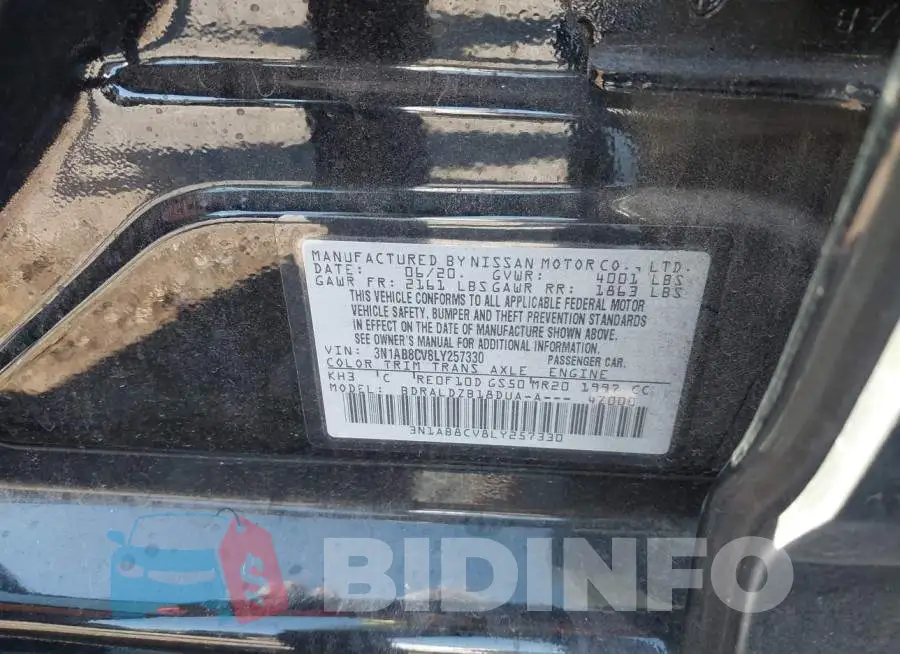 3N1AB8CV8LY257330 Photo# 9