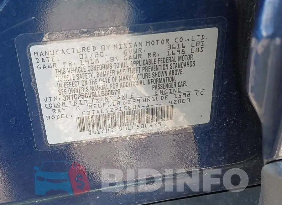 3N1CP5CV9LL500679 Photo# 9