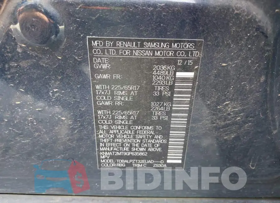 KNMAT2MT9GP635862 Photo# 9