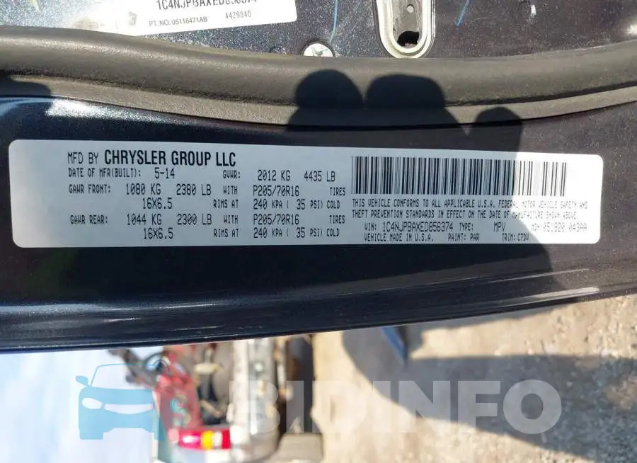 1C4NJPBAXED856374 Photo# 9
