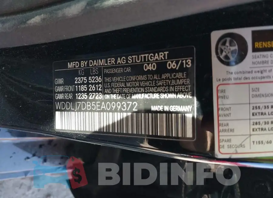 WDDLJ7DB5EA099372 Photo# 9
