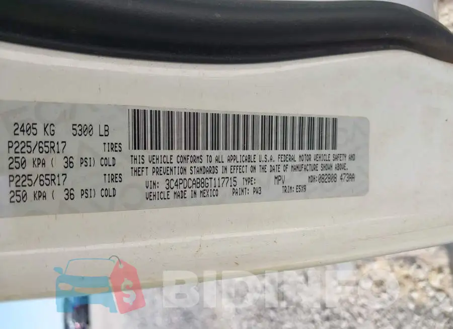 3C4PDCAB8GT117715 Photo# 9