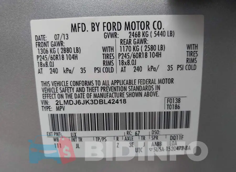 2LMDJ6JK3DBL42418 Photo# 9