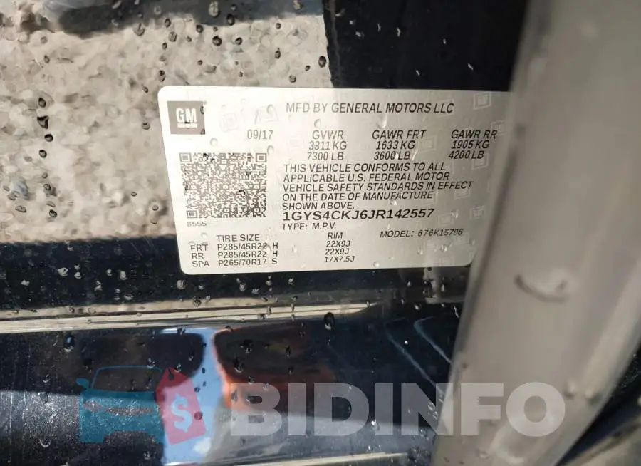 1GYS4CKJ6JR142557 Photo# 9