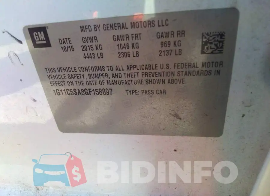 1G11C5SA8GF158097 Photo# 9