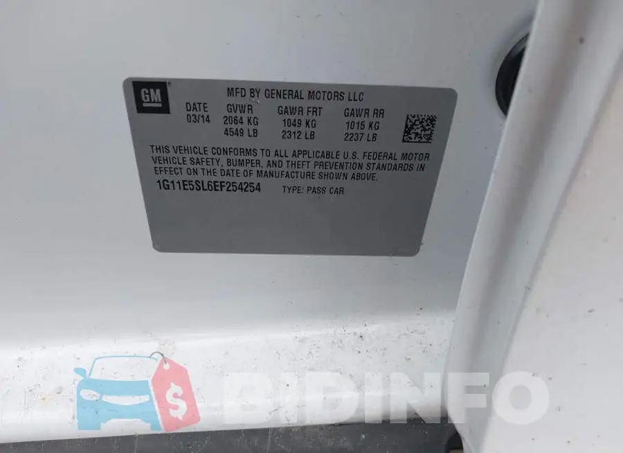 1G11E5SL6EF254254 Photo# 9
