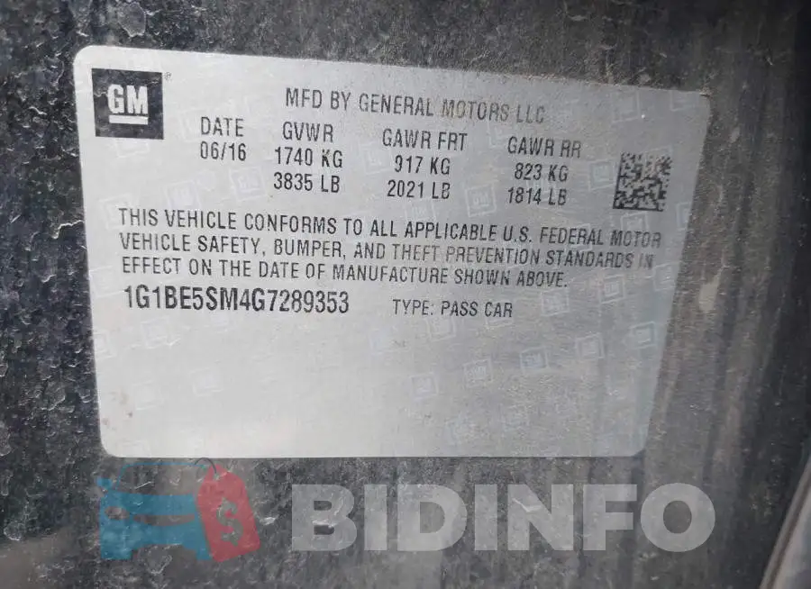 1G1BE5SM4G7289353 Photo# 9