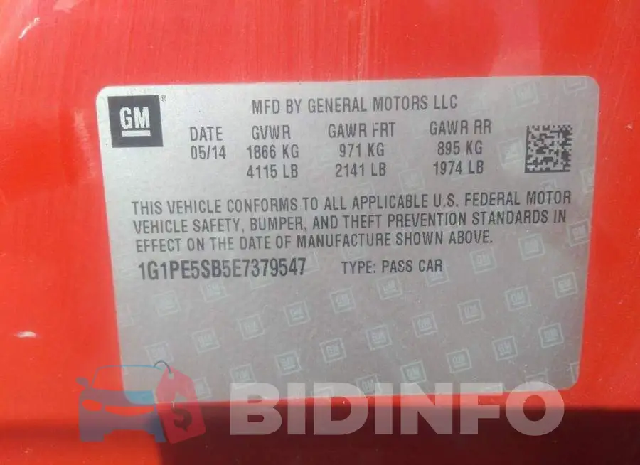 1G1PE5SB5E7379547 Photo# 9