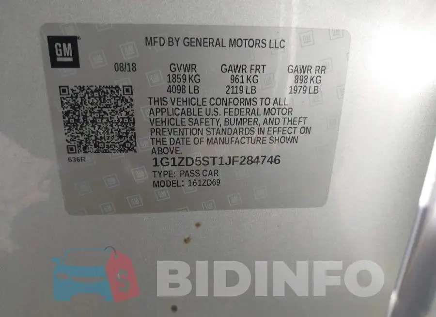1G1ZD5ST1JF284746 Photo# 9