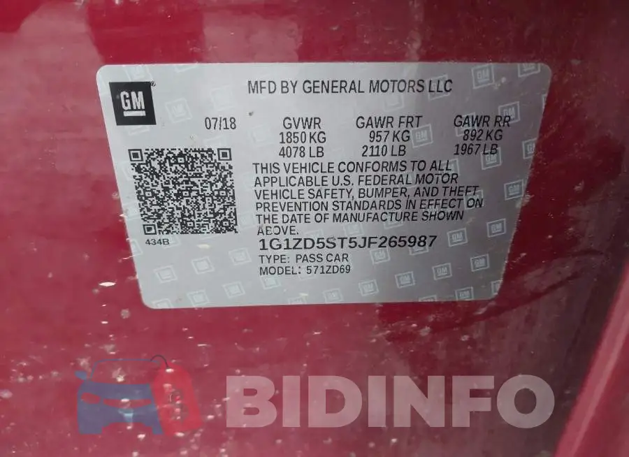 1G1ZD5ST5JF265987 Photo# 9