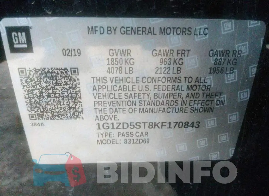 1G1ZD5ST8KF170843 Photo# 9