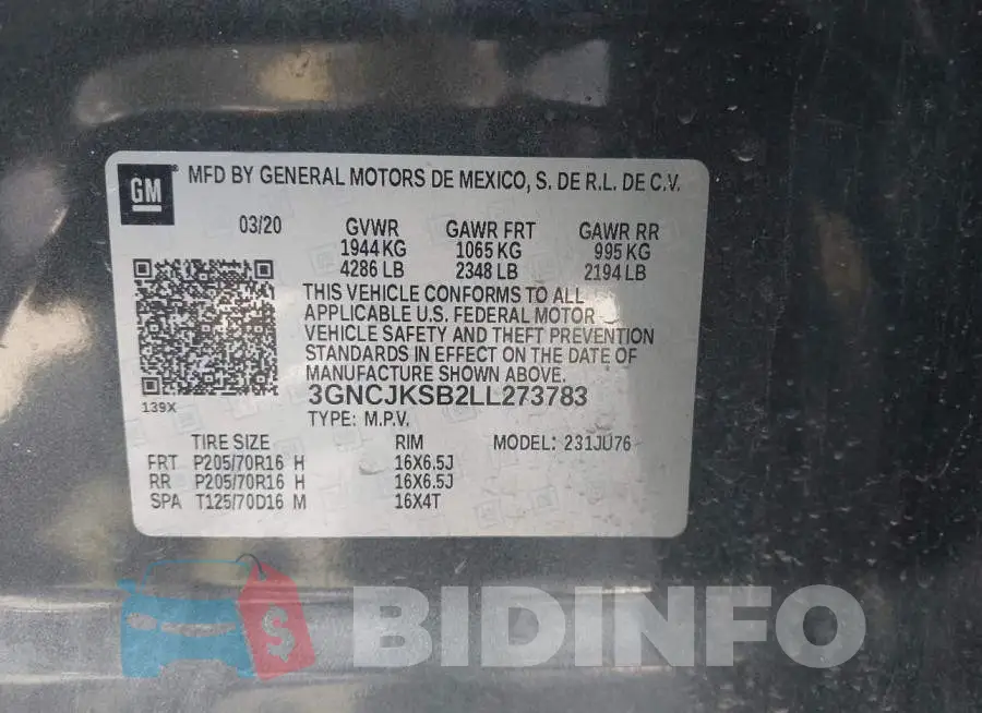 3GNCJKSB2LL273783 Photo# 9