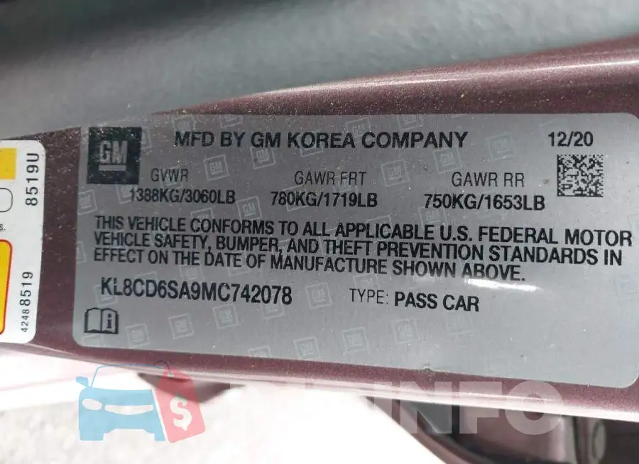 KL8CD6SA9MC742078 Photo# 9