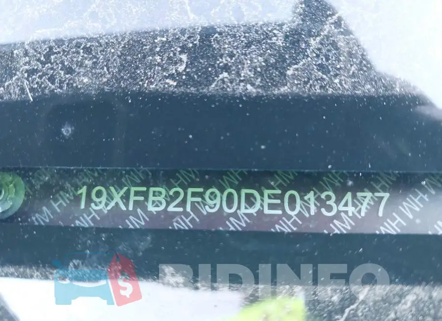 19XFB2F90DE013477 Photo# 9