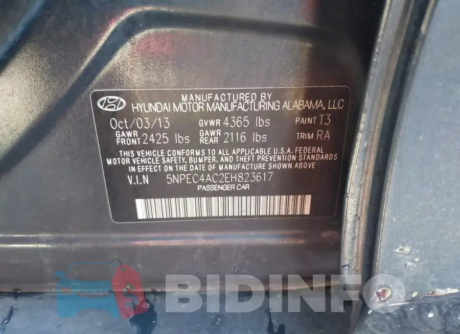5NPEC4AC2EH823617 Photo# 9