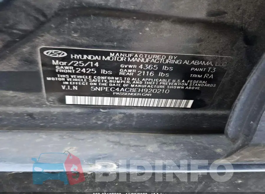 5NPEC4AC8EH920210 Photo# 8