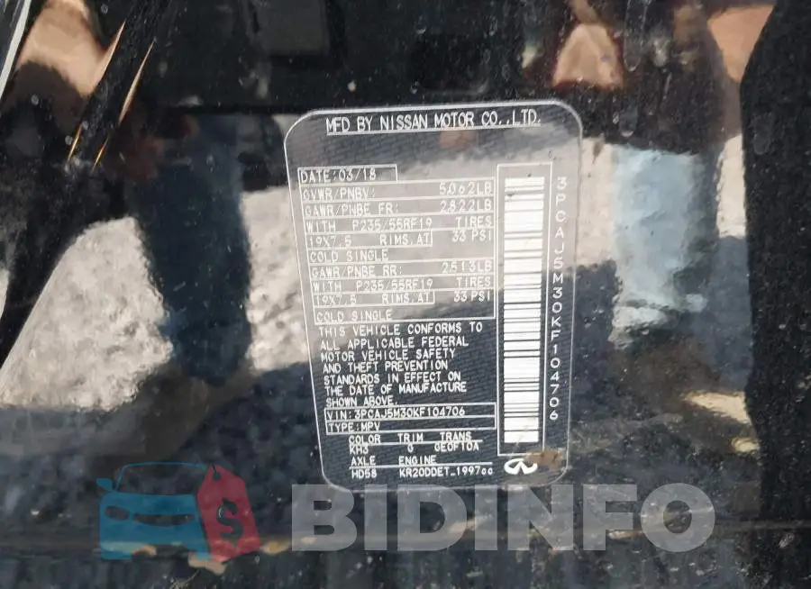 3PCAJ5M30KF104706 Photo# 9