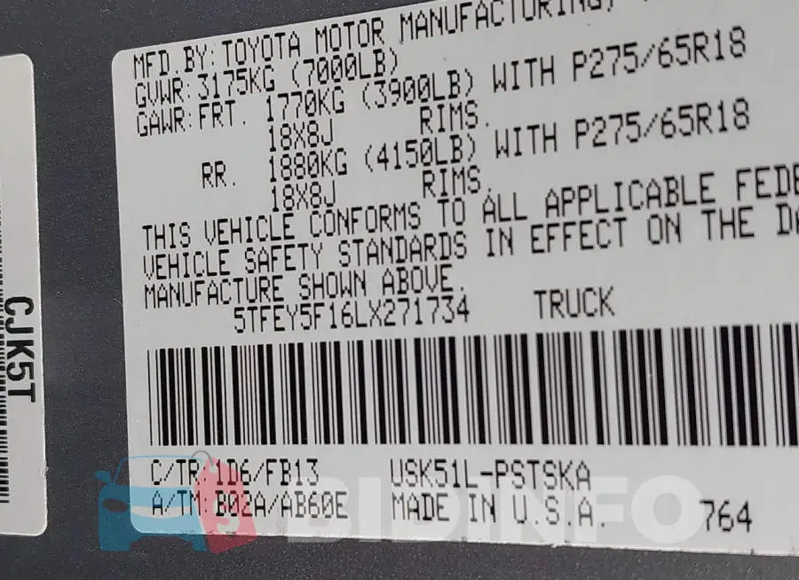 5TFEY5F16LX271734 Photo# 9