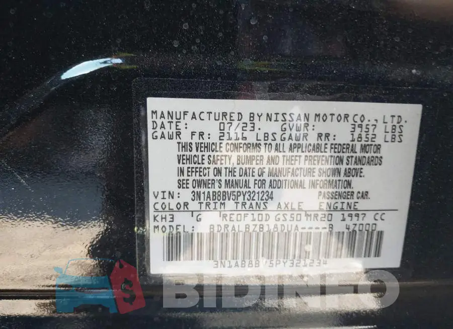 3N1AB8BV5PY321234 Photo# 9