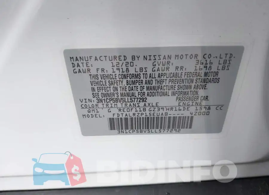 3N1CP5BV5LL577292 Photo# 9