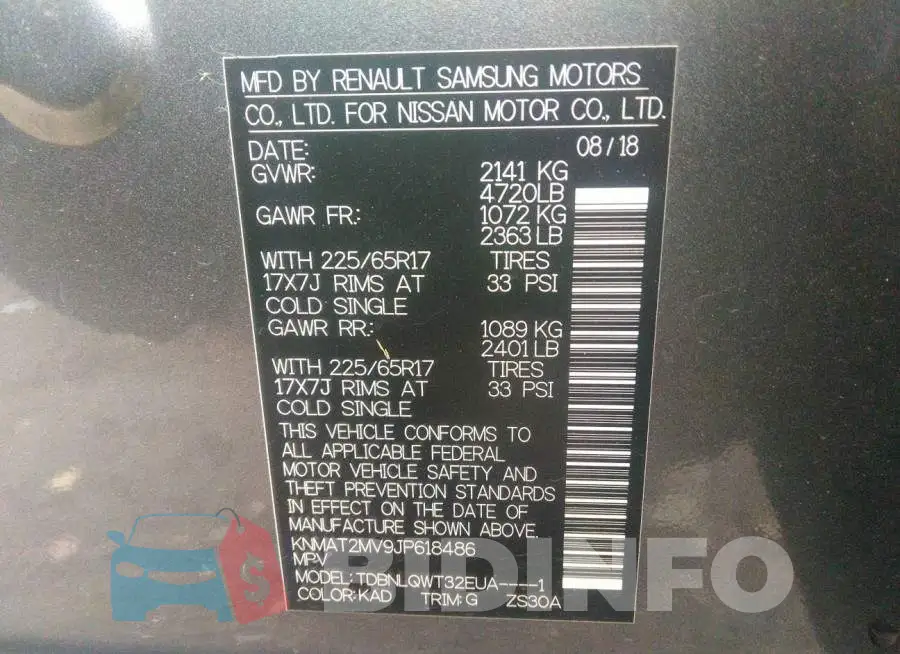 KNMAT2MV9JP618486 Photo# 9