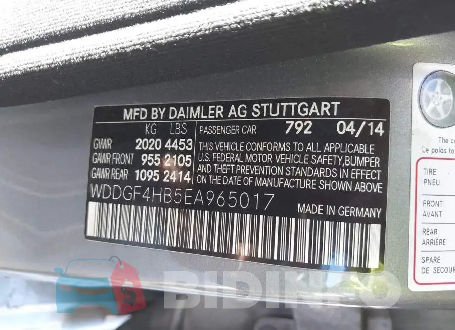 WDDGF4HB5EA965017 Photo# 9