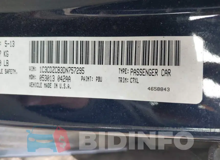1C3CDZCB3DN757295 Photo# 9
