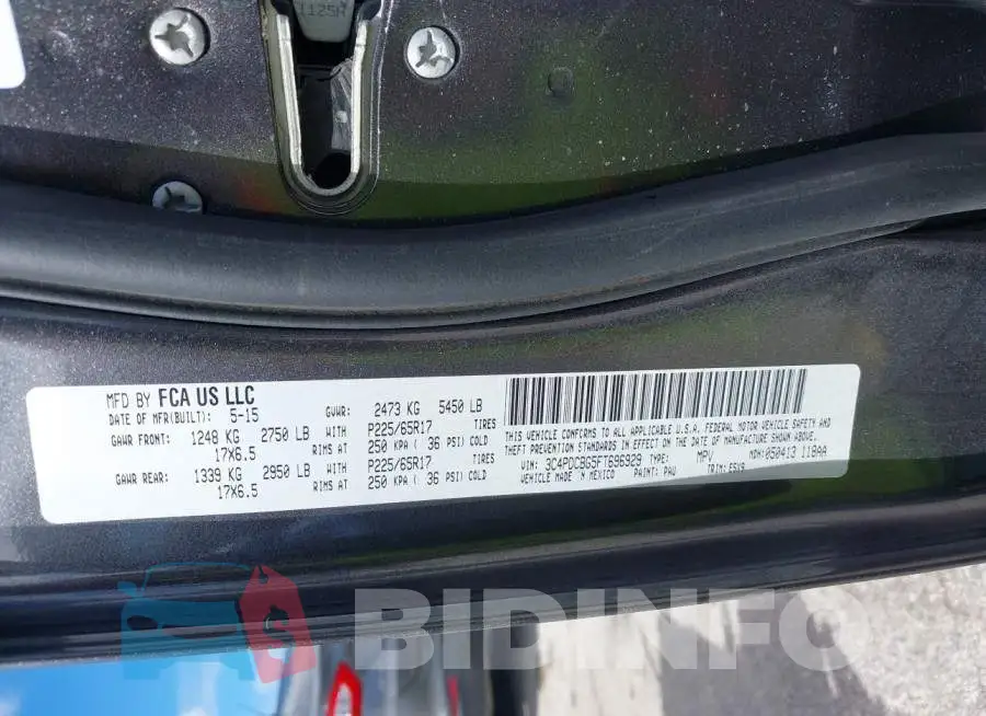 3C4PDCBG5FT696929 Photo# 9