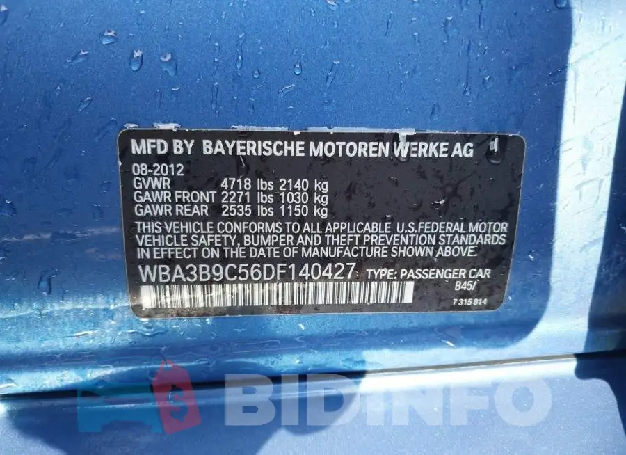 WBA3B9C56DF140427 Photo# 9