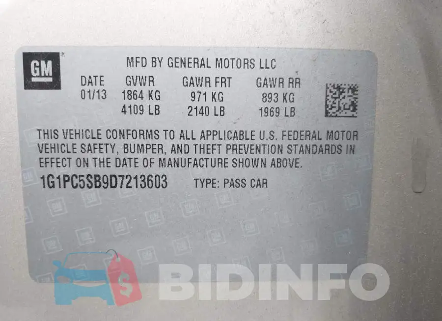 1G1PC5SB9D7213603 Photo# 9