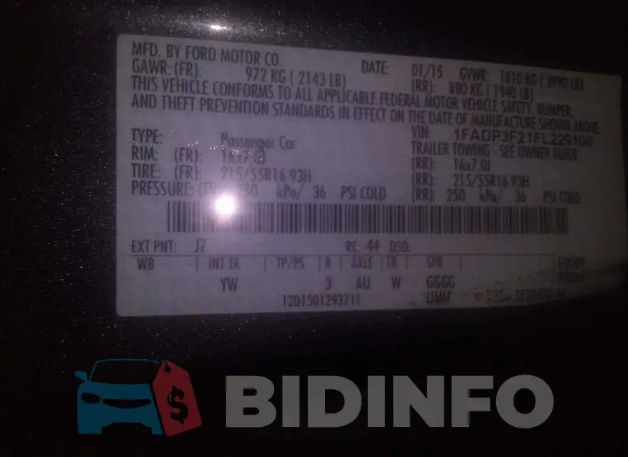 1FADP3F21FL229100 Photo# 9