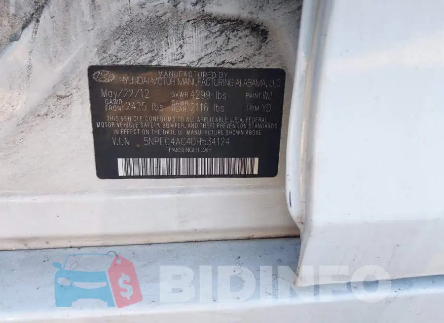 5NPEC4AC4DH534124 Photo# 9