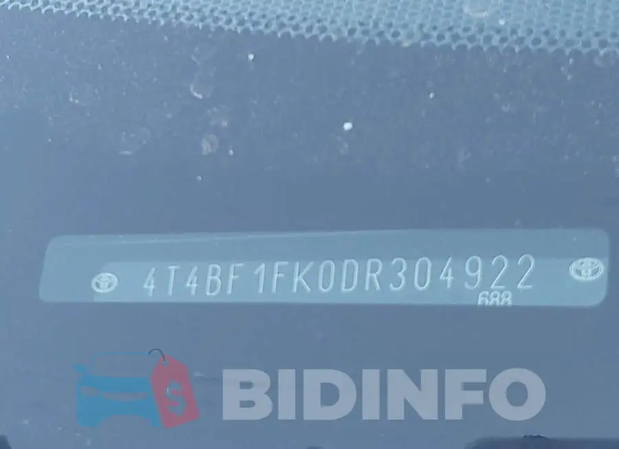 4T4BF1FK0DR304922 Photo# 9