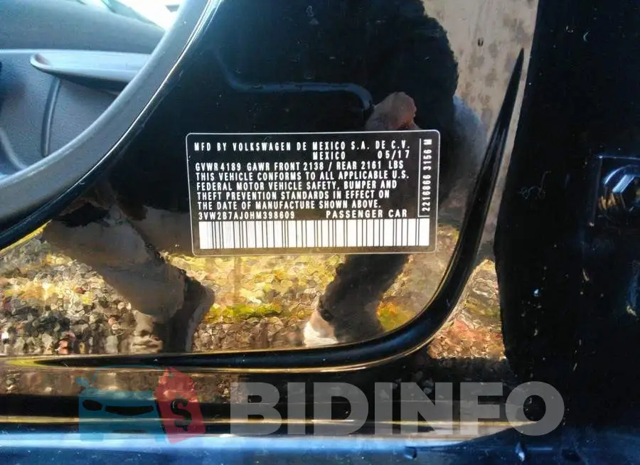 3VW2B7AJ0HM398609 Photo# 9