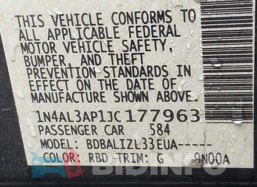 1N4AL3AP1JC177963 Photo# 9