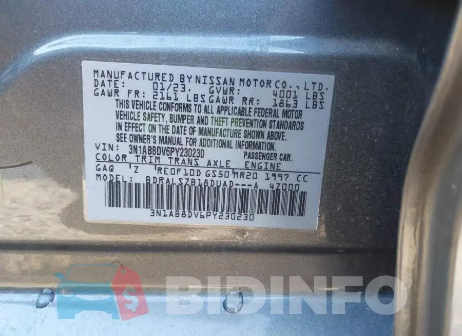 3N1AB8DV6PY230230 Photo# 9