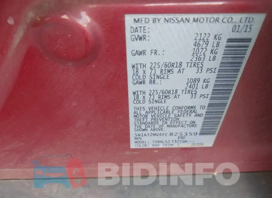 5N1AT2MV4FC825359 Photo# 9