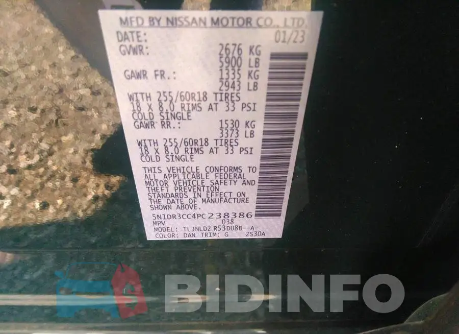 5N1DR3CC4PC238386 Photo# 9