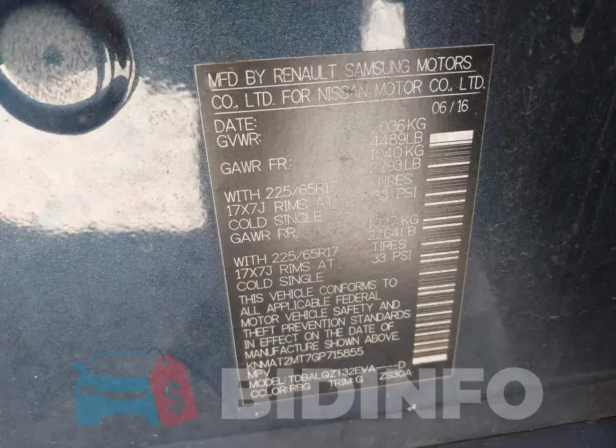 KNMAT2MT7GP715855 Photo# 9