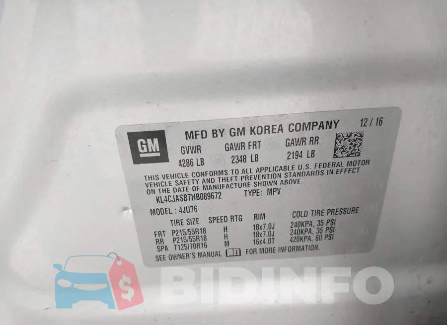 KL4CJASB7HB089672 Photo# 9