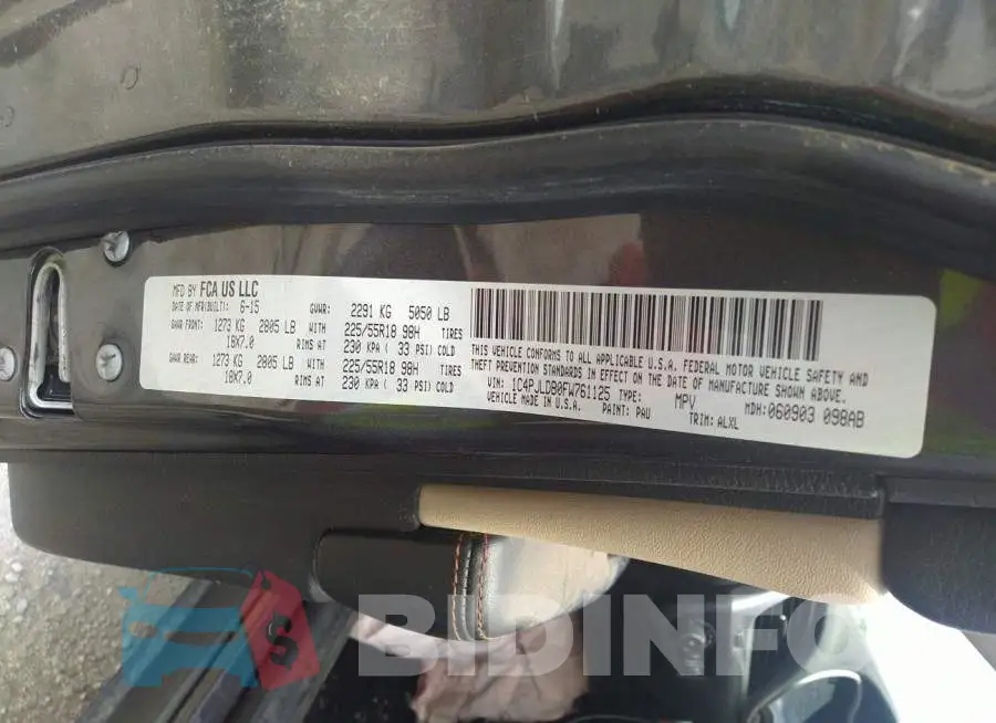 1C4PJLDB0FW761125 Photo# 9