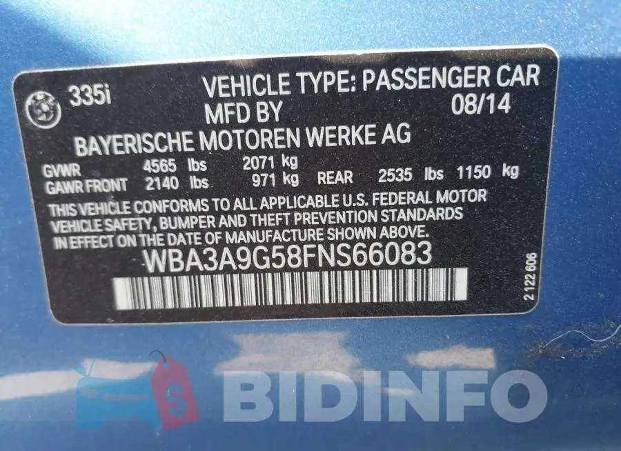 WBA3A9G58FNS66083 Photo# 9