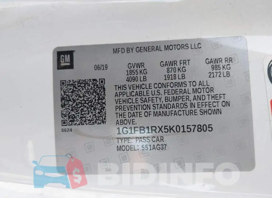 1G1FB1RX5K0157805 Photo# 9