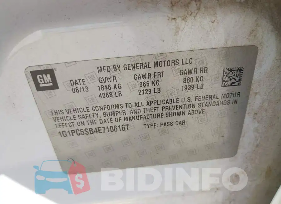 1G1PC5SB4E7106167 Photo# 9