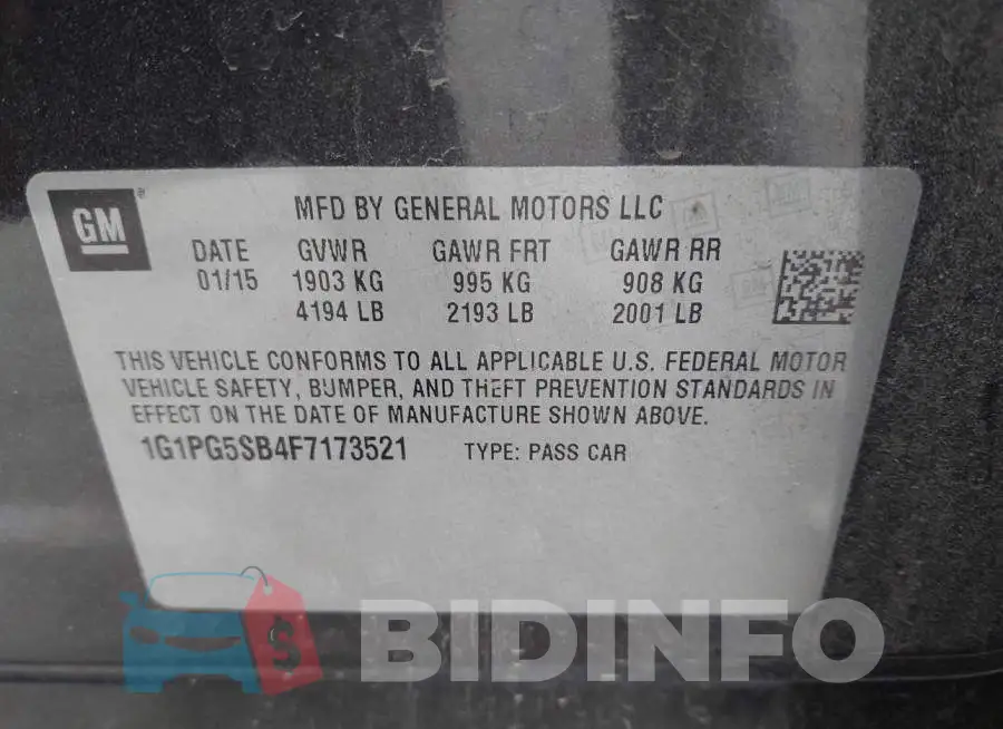 1G1PG5SB4F7173521 Photo# 9