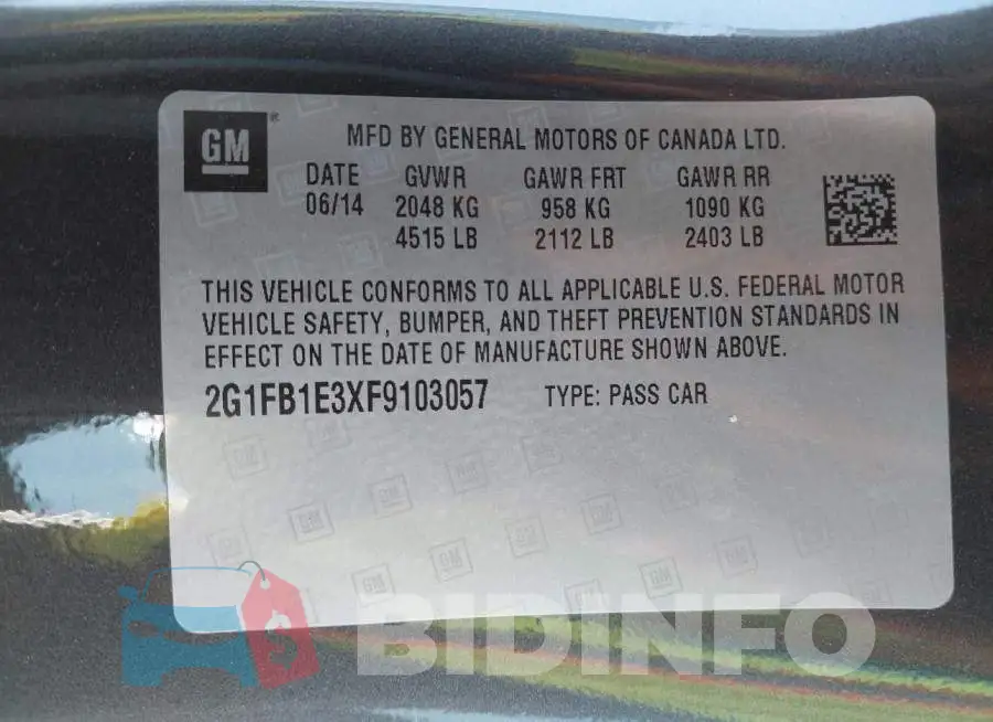 2G1FB1E3XF9103057 Photo# 9