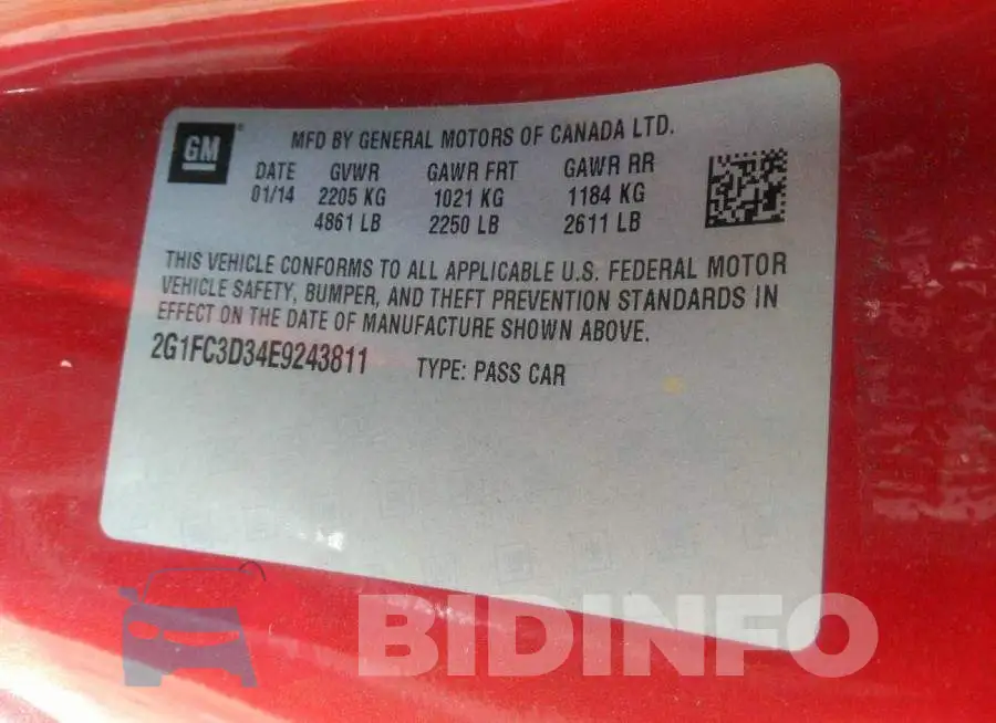 2G1FC3D34E9243811 Photo# 9