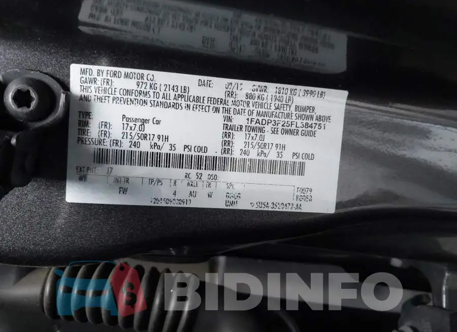 1FADP3F25FL384751 Photo# 9